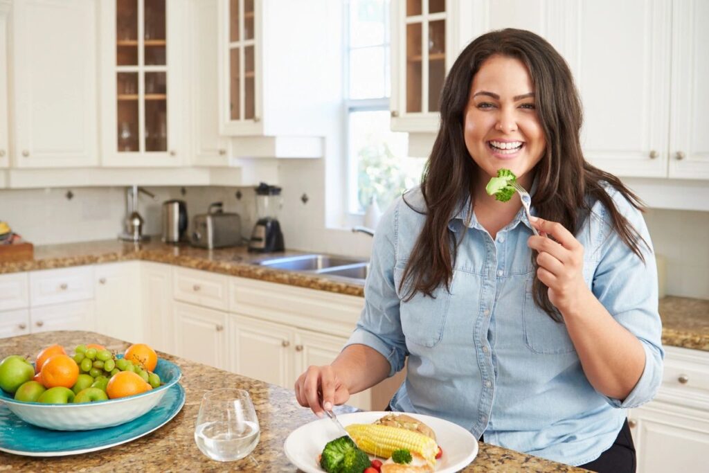 woman eating 